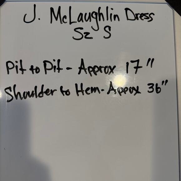 J. McLaughlin Jacquard Shift Dress SZ S Metalasse Textured Stretch Black Cream - Picture 6 of 6